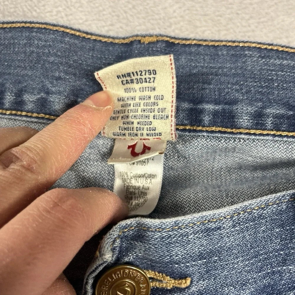 True Religion Bootcut Flap Jeans Men's‎ Size 38 Baggy Relaxed Vintage Y2K 38x32